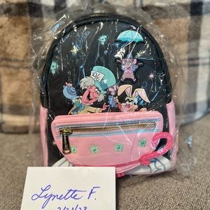 Brand new w/tags LOUNGEFLY Disney Alice in Wonderland A Very Merry Birthday To U